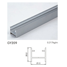 Eloxierter silberner Aluminium-Schrank-Türschiene